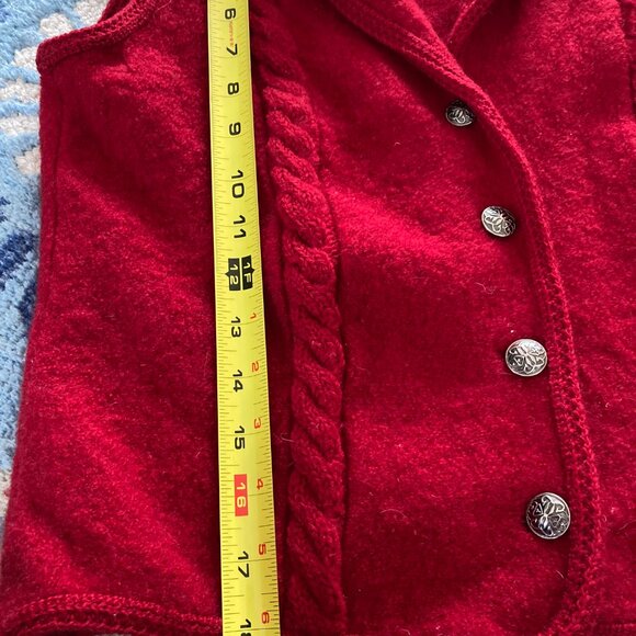 Coldwater Creek 100% wool button front cardigan grandmacore academic preppy - Picture 8 of 9